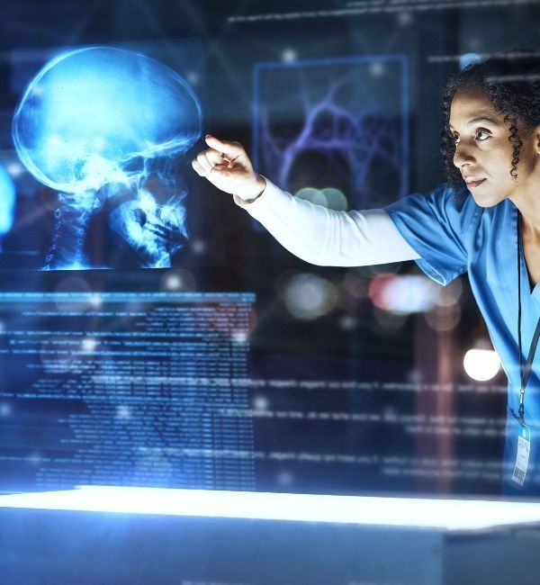 Hospital staff using AI-powered software to gain real-time visibility into clinical or operational workflows.